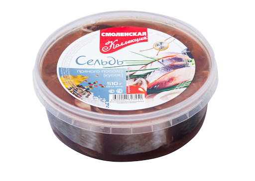 Сельдь Смоленская коллекция пряного посола кусок 510г