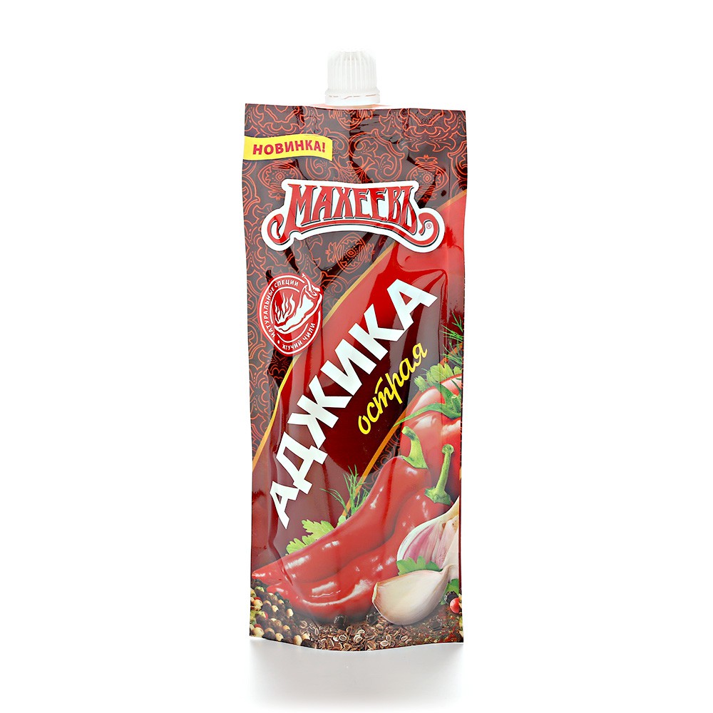 Прыправа Аджыка вострая Махееў дой-пак 140г