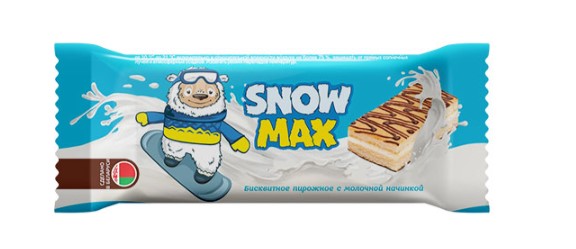 Пирожное бисквитное "Snow max" с молочной начинкой 30 гр