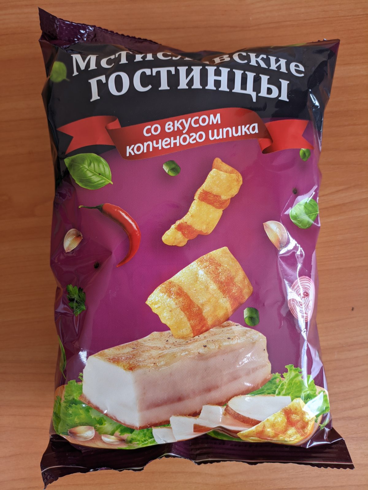 Картофелепродукт обжаренный "Оригинальный" со вкусом копченого шпика, 80гр
