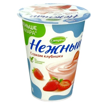 Продукт йогуртный Нежный с соком клубники 1,2% 320г