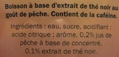 Iced tea saveur pêche