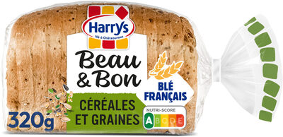 Harrys beau & bon pain de mie farine de ble cereales & graines 320g