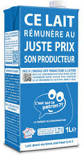 Lait uht 1/2 écrémé