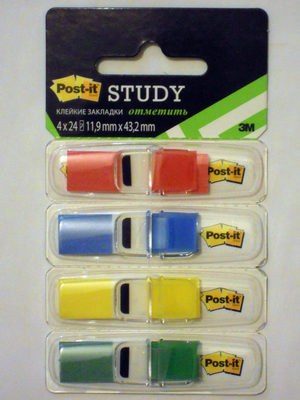 Клейкие закладки Post-it Study 11,9 mm x 43,2 mm [683-4S-RU]