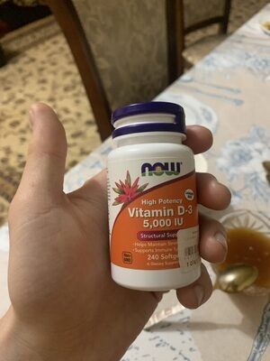 Now Foods Vitamin D-3 Structural Support Softgels 5000 Iu