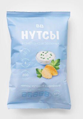 Чипсы нутовые "Нутсы" со вкусом "Сметана и зелень"