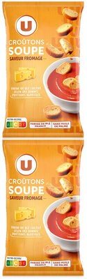 Croûtons ronds frits pour soupe saveur fromage 2x90g - 180g