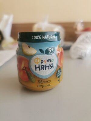 Пюре из яблок и персиков натуральное