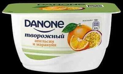 Danone творожный апельсин и маракуйя