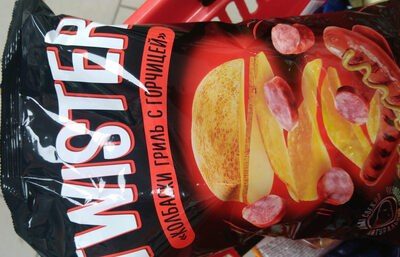 Twister со вкусом колбасок гриль с горчицей