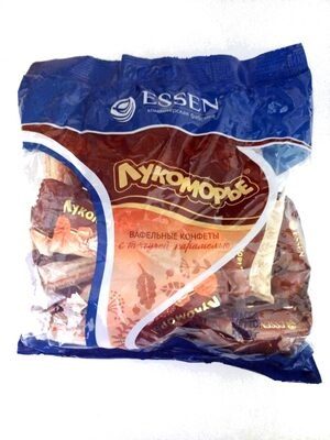 Лукоморье вафельные конфеты с тягучей карамелью