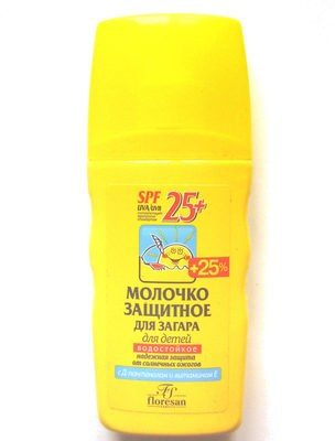 Молочко защитное для загара для детей