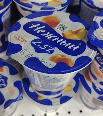 продукт йогуртовый пастер. Нежный с соком персика