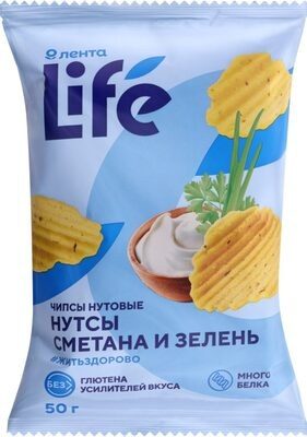 Чипсы нутовые Нутсы сметана и зелень