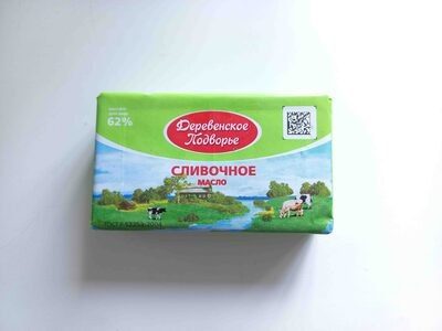 Масло сливочное "Деревенское Подворье" несоленое 62%