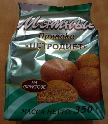 Пряники на фруктозе мятные Петродиет