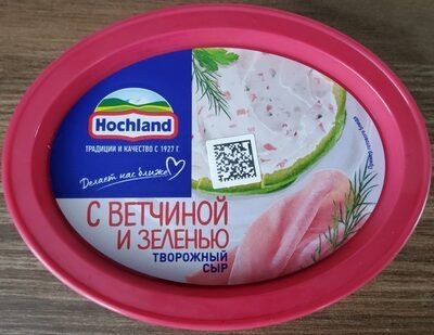 Творожный сыр с ветчиной и зеленью