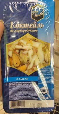 Коктейль из морепродуктов в масле