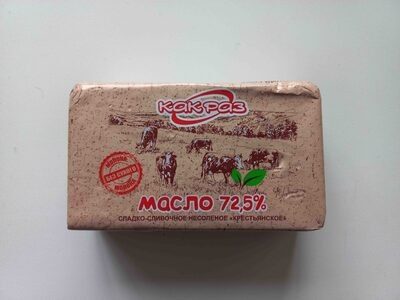 Масло сладко-сливочное несоленое "Крестьянское" 72,5%