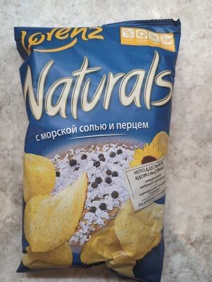 Чипсы картофельные «Naturals» с морской солью и перцем