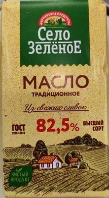 Масло сладко-сливочное 82.5%