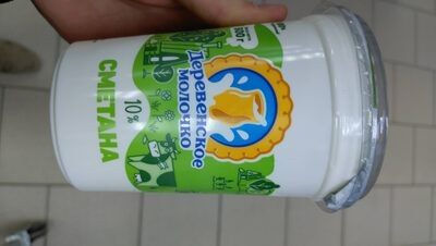 Сметана деревенское молочко 10% 500г