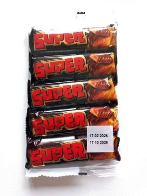 Батончик Super с нугой и карамелью, покрытый карамелью