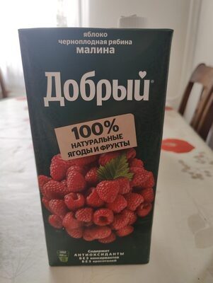 Сок Добрый яблоко, черноплодная рябина, малина