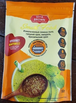 Smart Food Измельчённые семена льна, грецкий орех, миндаль, бразильский орех