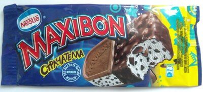 Мороженое молочное с ароматом ванили и кусочками темного шоколада в печенье и глазури с рисовыми шариками. Страчателла.