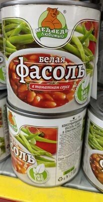 Фасоль белая в томатном соусе смотка