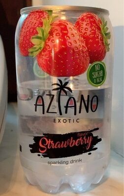 Aziano exotic sparkling drink strawberry flavor