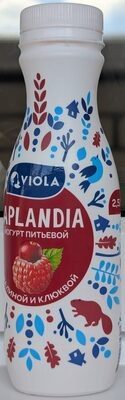 Йогурт питьевой Laplandia с малиной и клюквой