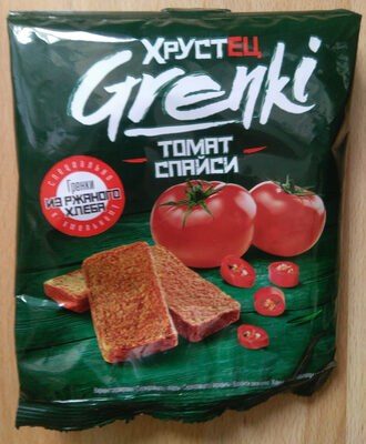 Сухарики жареные ржаные "гренки" со вкусом томата спайси