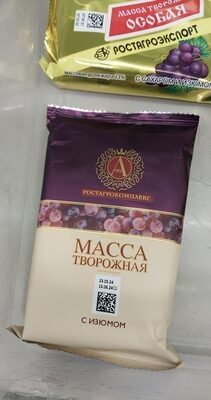 Масса творожная с изюмом