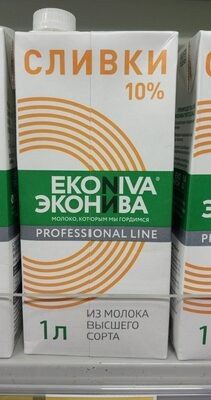 Сливки Эконива 10% 1л