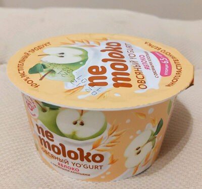 Овсяный йогурт с яблоком и овсяными хлопьями Nemoloko