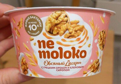 Nemoloko овсяный десерт с грецким орехом и кленовым сиропом