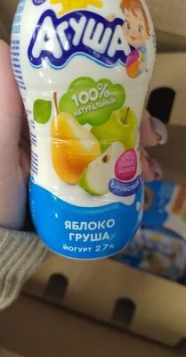 Агуша йогурт яблоко груша