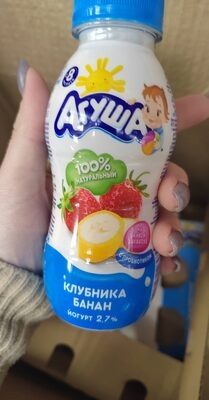 Агуша йогурт клубника банан