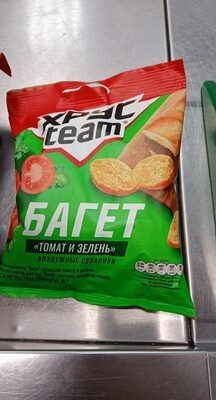 Воздушные сухарики Багет "Томат и Зелень"