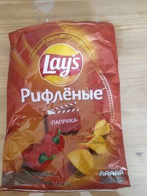 Чипсы паприка рифлёные