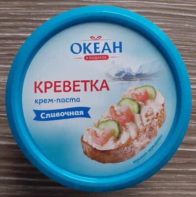 рыбное кулинарное изделие. крем-паста из тресковых рыб с креветкой "сливочная" охлаждённая