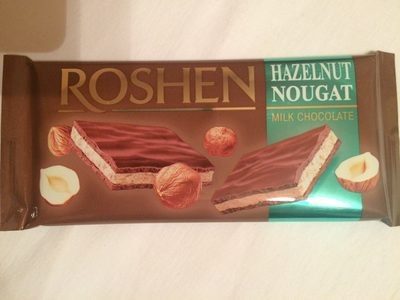 Roshen Ciocolată cu lapte și nuga de alune