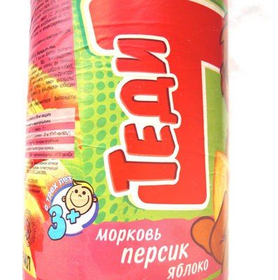 Теди морковь, персик, яблоко.