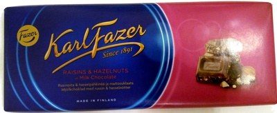 "Karl Fazer" Молочный шоколад с изюмом и фундуком