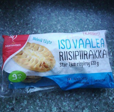 Iso vaalea riisipiirakka