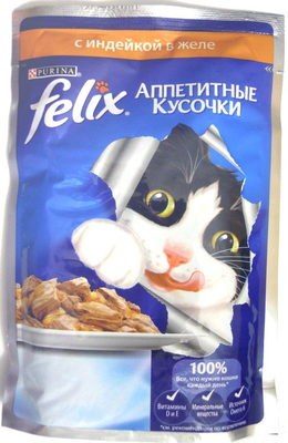 Felix Аппетитные кусочки с индейкой в желе