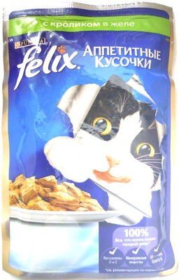 Felix Аппетитные кусочки с кроликом в желе